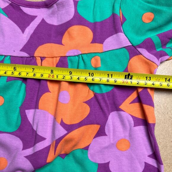 Hanna Andersson Pretty Jersey Knit Flower Dress Girl Size 110 - Picture 5 of 7